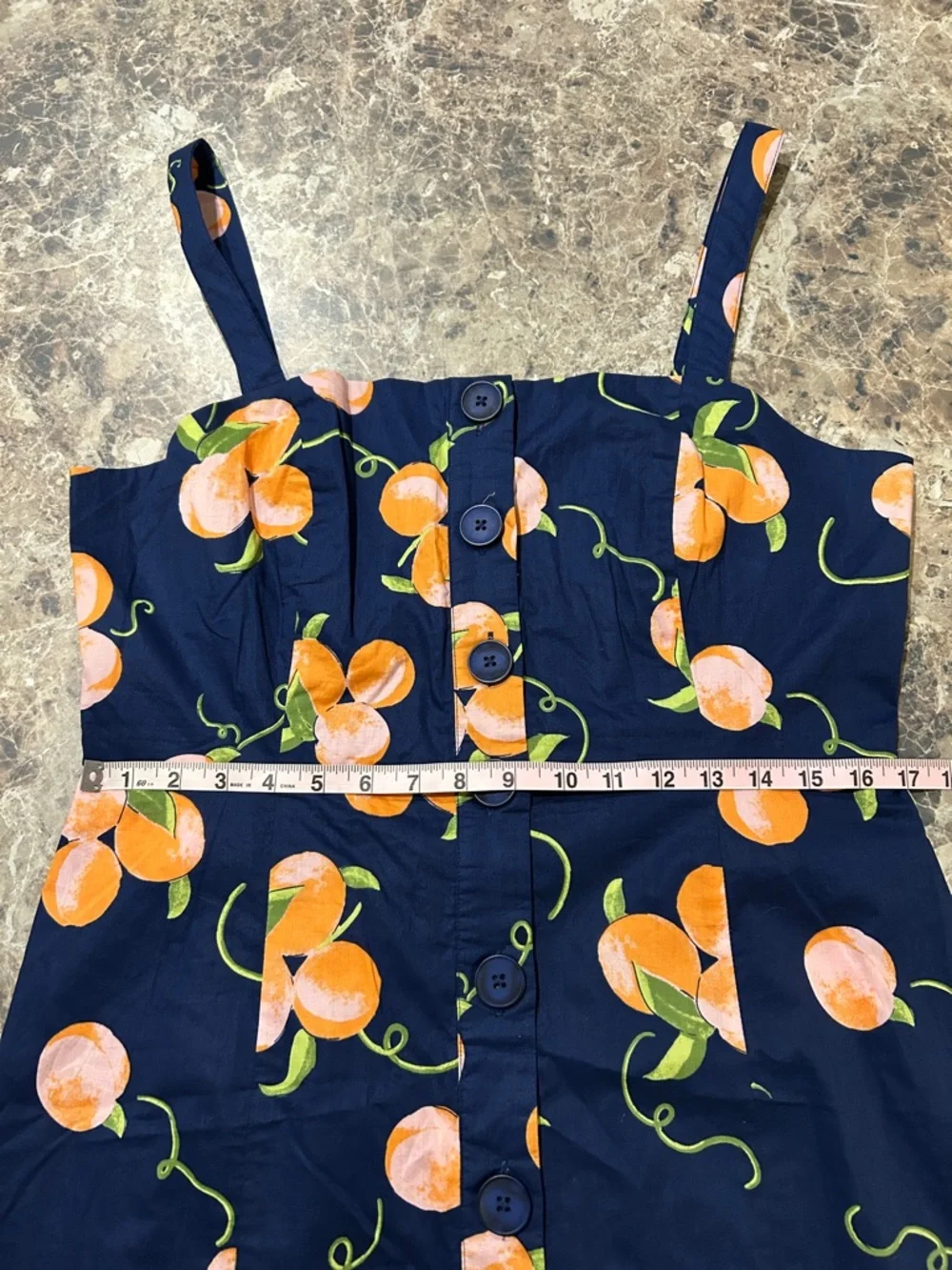 ModCloth Peach Fruit Dress NWT 14 - Picture 6 of 8